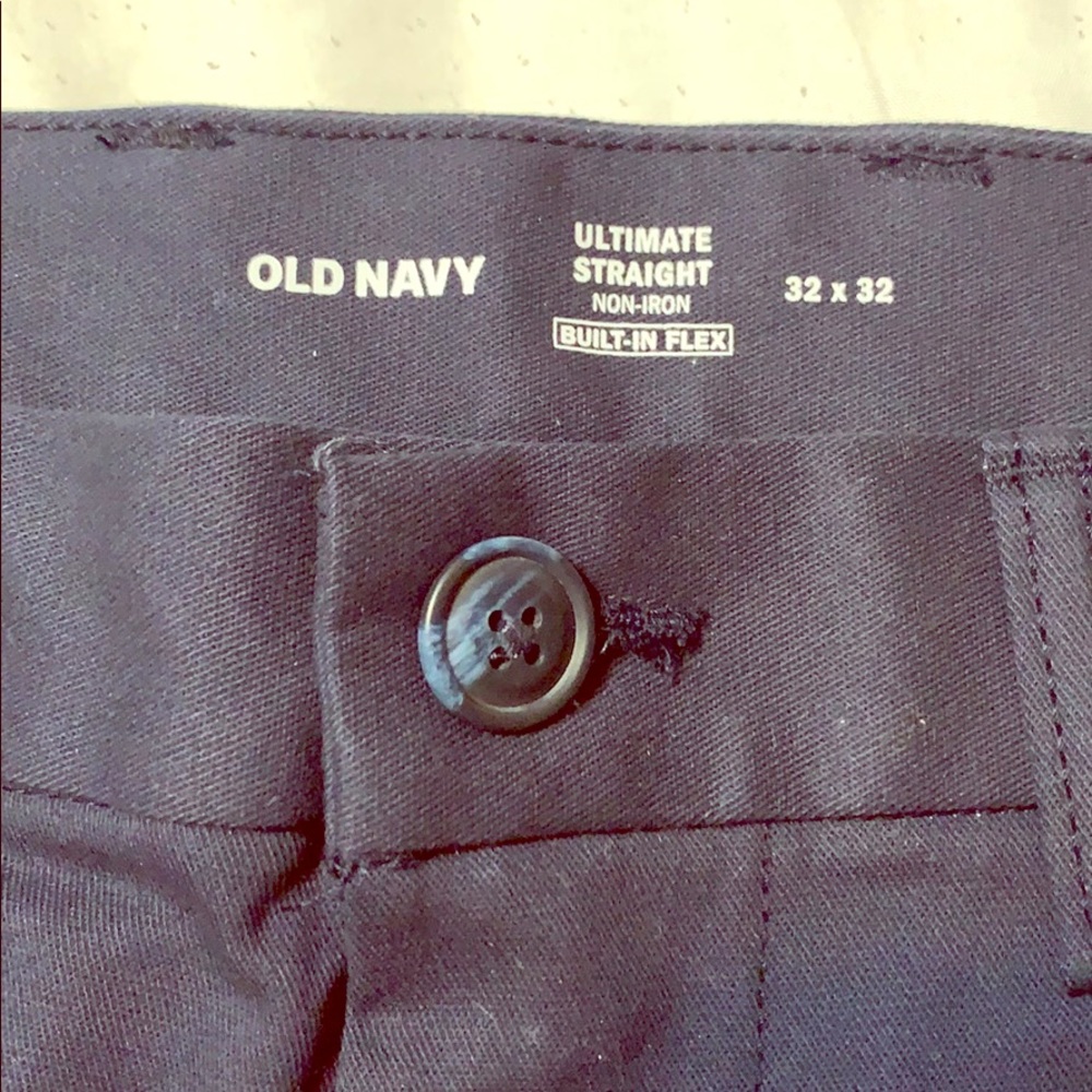 Dark Navy blue chinos straight non iron pants